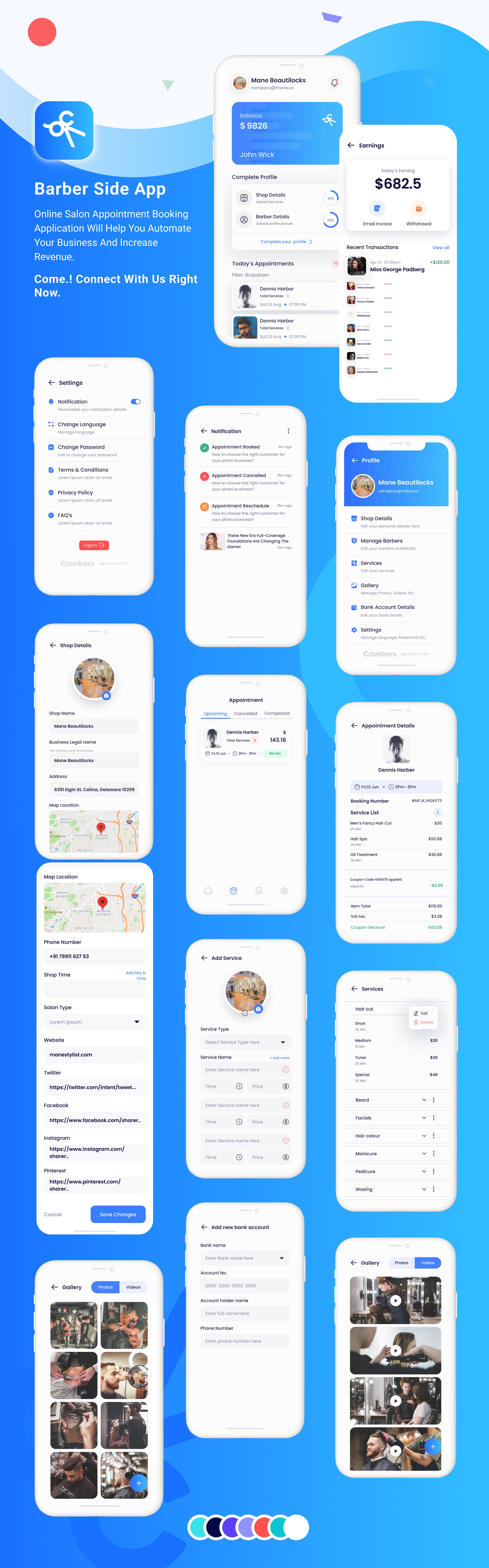 Combers : Salon Appointment Booking React Native App - 4