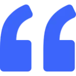 Quote icon in Blue colour