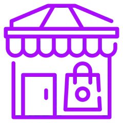 Purple vector of store