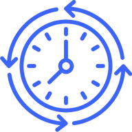 blue vector of time duration