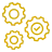 yellow vector of automation service
